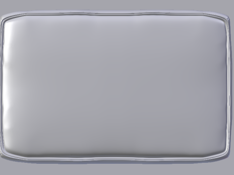 Arc Lead Fabric Ottoman Bench 3D Model