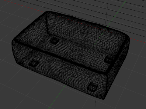 Arc Lead Fabric Ottoman Bench 3D Model