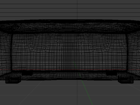 Arc Lead Fabric Ottoman Bench 3D Model