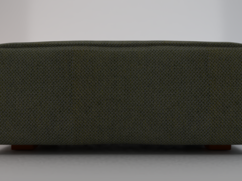 Arc Oxide Fabric Ottoman Bench 3D Model