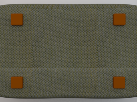 Arc Oxide Fabric Ottoman Bench 3D Model