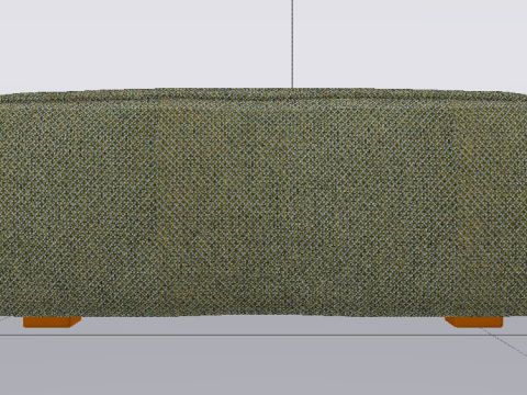 Arc Oxide Fabric Ottoman Bench 3D Model