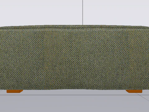 Arc Oxide Fabric Ottoman Bench 3D Model