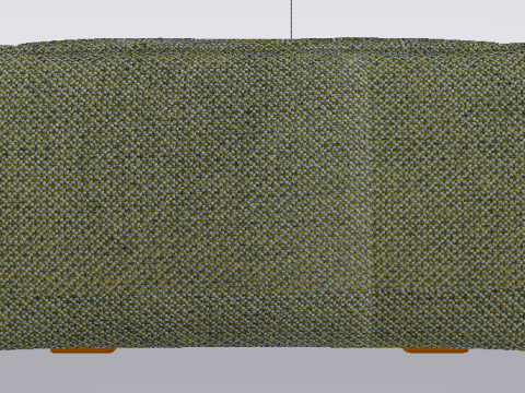 Arc Oxide Fabric Ottoman Bench 3D Model