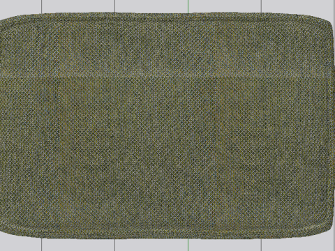 Arc Oxide Fabric Ottoman Bench 3D Model