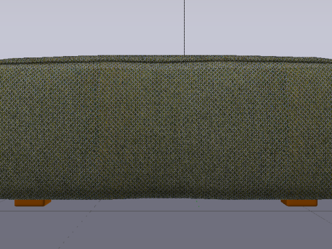 Arc Oxide Fabric Ottoman Bench 3D Model