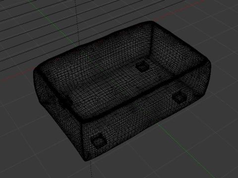 Arc Oxide Fabric Ottoman Bench 3D Model