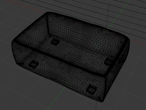 Arc Oxide Fabric Ottoman Bench 3D Model