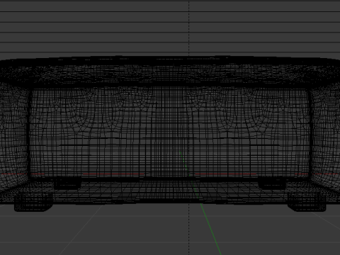 Arc Oxide Fabric Ottoman Bench 3D Model