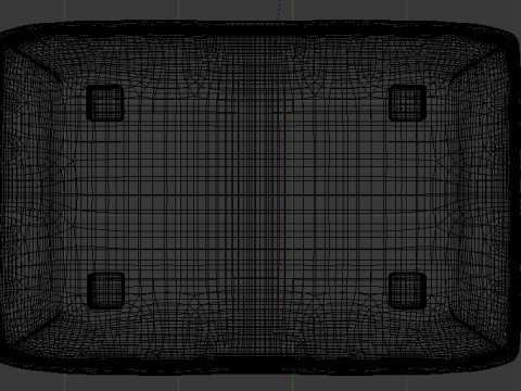 Arc Oxide Fabric Ottoman Bench 3D Model