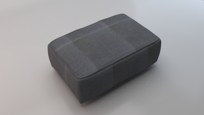 Arc Slate Fabric Ottoman Bench Modelo 3D .c4d .max .obj .3ds .fbx .stl .blend 