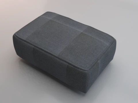 Arc Slate Fabric Ottoman Bench 3D Model