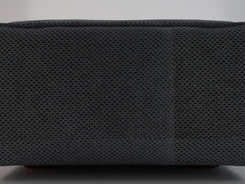 Arc Slate Fabric Ottoman Bench Modelo 3D