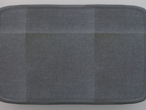 Arc Slate Fabric Ottoman Bench Modelo 3D