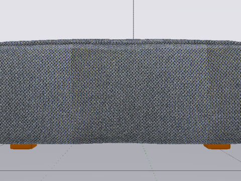 Arc Slate Fabric Ottoman Bench Modelo 3D