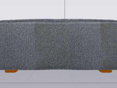 Arc Slate Fabric Ottoman Bench 3D Model