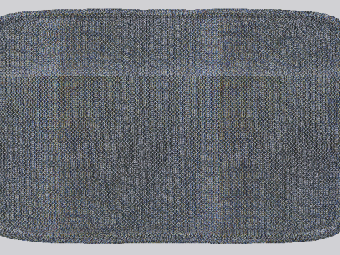 Arc Slate Fabric Ottoman Bench Modelo 3D