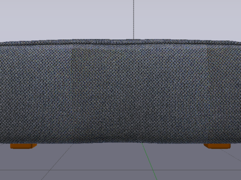 Arc Slate Fabric Ottoman Bench Modelo 3D