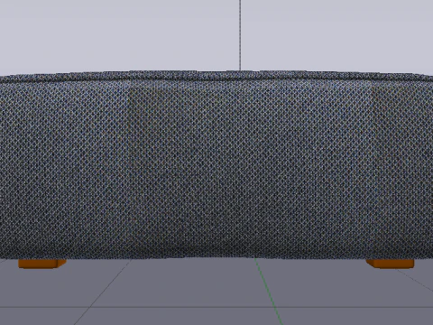 Arc Slate Fabric Ottoman Bench 3D Model