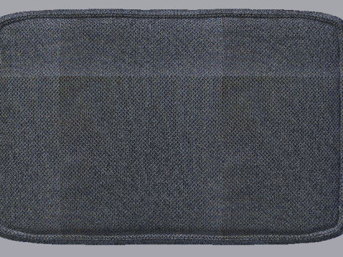 Arc Slate Fabric Ottoman Bench Modelo 3D