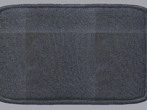 Arc Slate Fabric Ottoman Bench 3D Model
