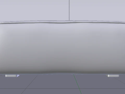 Arc Slate Fabric Ottoman Bench 3D Model