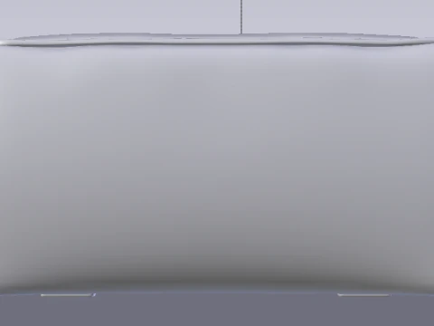 Arc Slate Fabric Ottoman Bench 3D Model