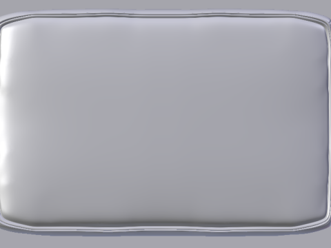 Arc Slate Fabric Ottoman Bench Modelo 3D