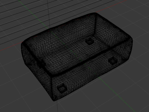 Arc Slate Fabric Ottoman Bench 3D Model