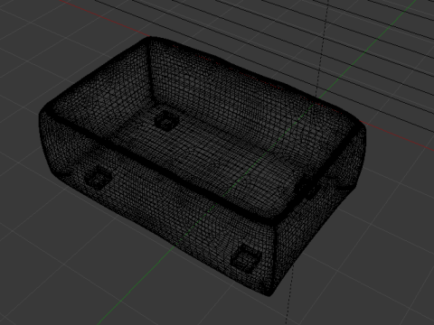 Arc Slate Fabric Ottoman Bench Modelo 3D