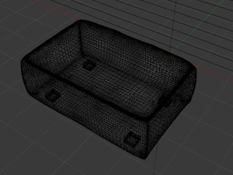 Arc Slate Fabric Ottoman Bench 3D Model