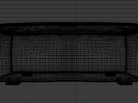 Arc Slate Fabric Ottoman Bench Modelo 3D