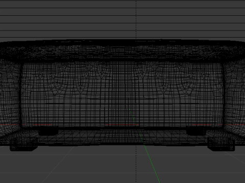 Arc Slate Fabric Ottoman Bench 3D Model