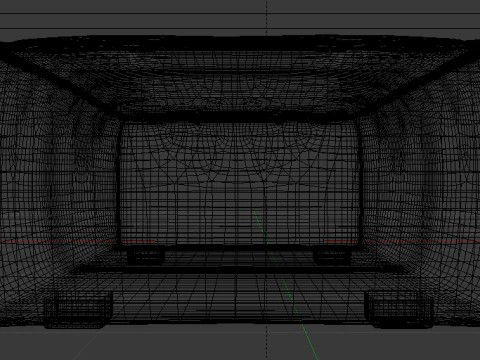 Arc Slate Fabric Ottoman Bench 3D Model