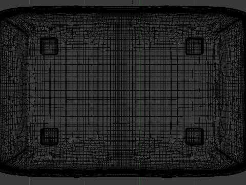 Arc Slate Fabric Ottoman Bench Modelo 3D