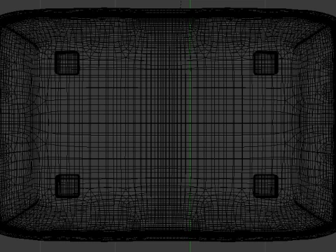 Arc Slate Fabric Ottoman Bench 3D Model