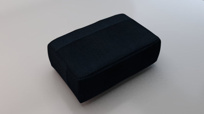 Heritage Indigo Fabric Ottoman Bench Model 3D .c4d .max .obj .3ds .fbx .stl .blend 