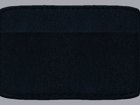 Heritage Indigo Fabric Ottoman Bench Model 3D