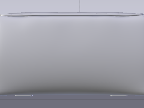 Heritage Indigo Fabric Ottoman Bench Model 3D