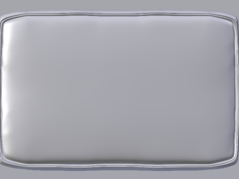 Heritage Indigo Fabric Ottoman Bench Model 3D