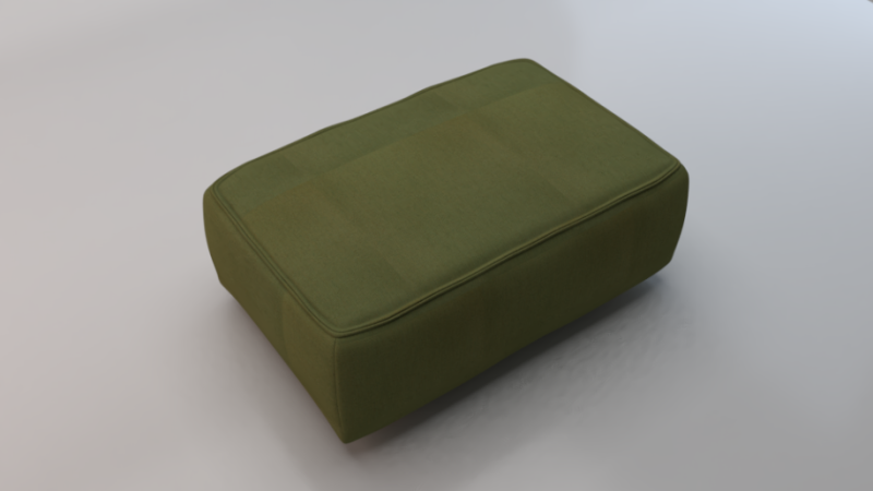 Heritage Leaf Fabric Ottoman Bench 3D Модель .c4d .max .obj .3ds .fbx .stl .blend 