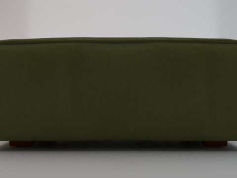 Heritage Leaf Fabric Ottoman Bench 3D Модель