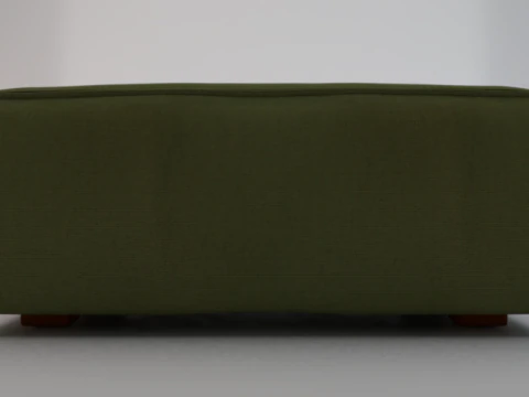 Heritage Leaf Fabric Ottoman Bench 3D Model