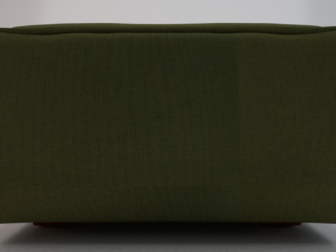 Heritage Leaf Fabric Ottoman Bench 3D Модель