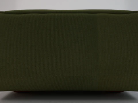 Heritage Leaf Fabric Ottoman Bench 3D Model
