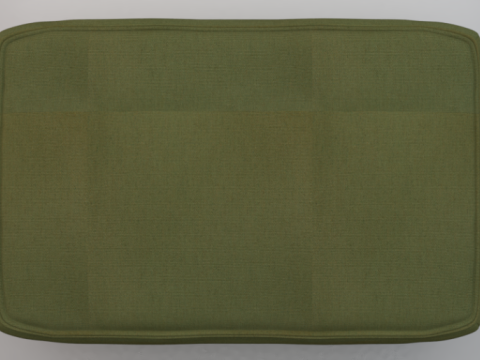 Heritage Leaf Fabric Ottoman Bench 3D Модель