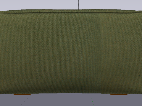 Heritage Leaf Fabric Ottoman Bench 3D Модель