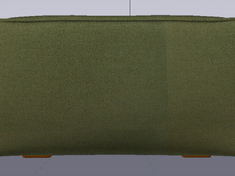 Heritage Leaf Fabric Ottoman Bench 3D Model
