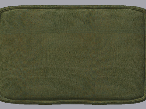 Heritage Leaf Fabric Ottoman Bench 3D Модель
