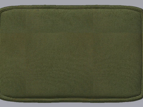 Heritage Leaf Fabric Ottoman Bench 3D Model